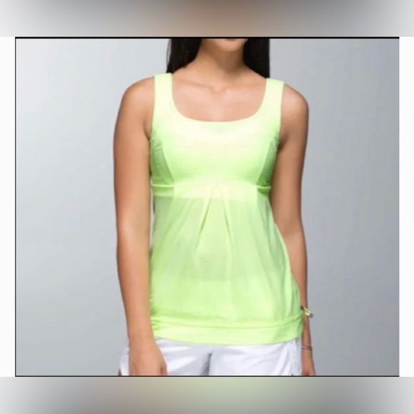 Lululemon Elevate Tank Clear Mint Yellow size 6 - Picture 2 of 7